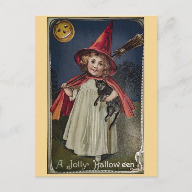 Postal Halloween vintage (Anverso)