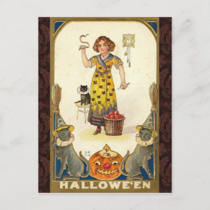 Postal Halloween vintage preparado para el Fiesta