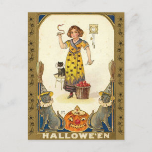 Postal Halloween Vintage Snys Priestess