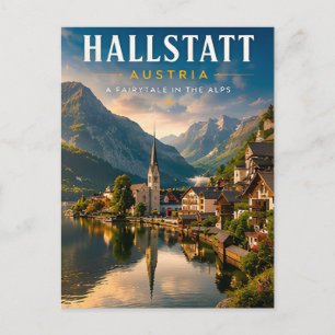 Postal 🏔️ Hallstatt Austria Pueblo Alpino