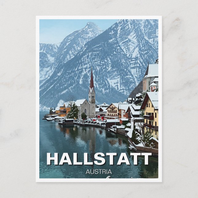 Postal Hallstatt Austria Travel (Anverso)