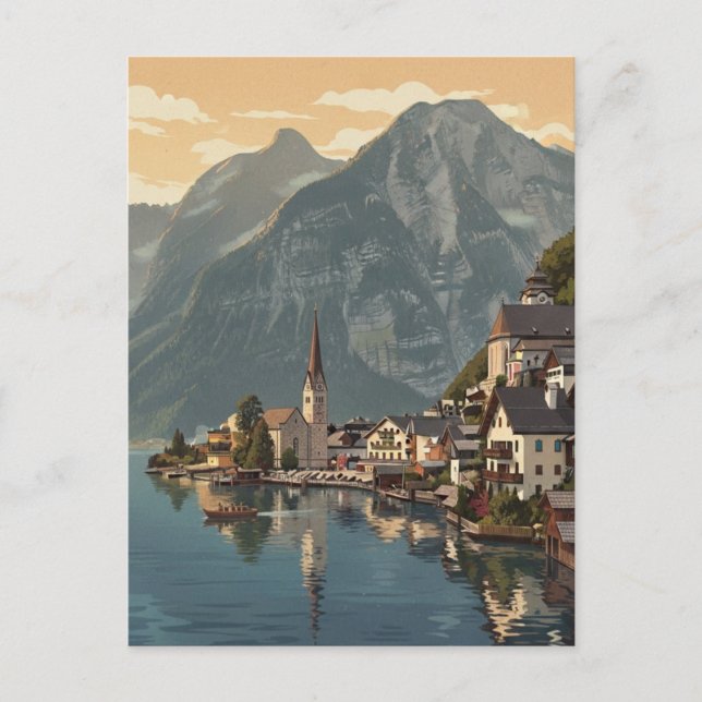 Postal Hallstatt Austria Travel (Anverso)
