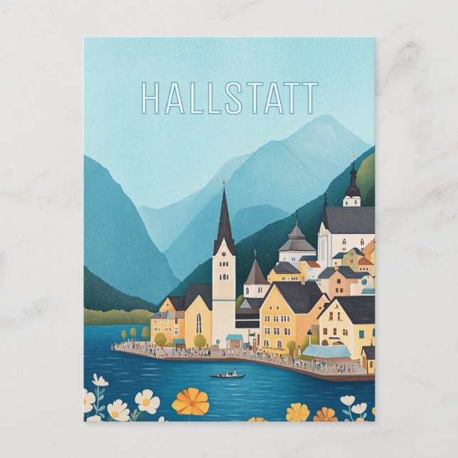 Postal Hallstatt Austria Travel (Anverso)