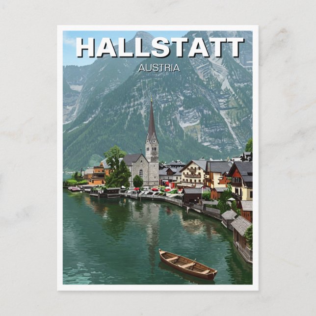 Postal Hallstatt Austria Travel (Anverso)