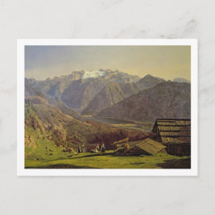 Postal Hallstatter-See (aceite sobre lienzo)