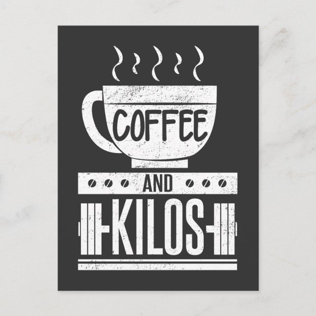 Postal Halterofilia Halterofilia RPP regalo de café Lover (Anverso)