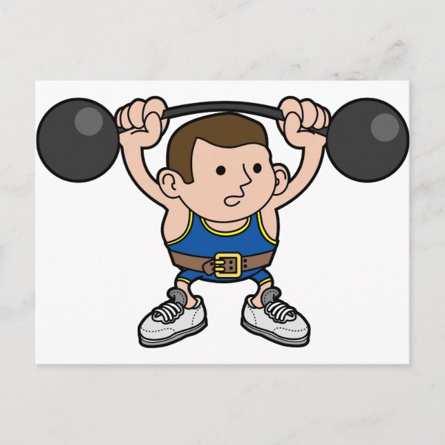 Postal Halterófilo masculino (Anverso)