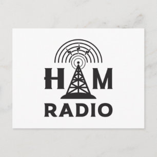 Postal HAM Radio Operador Amateur Antenna Code Gift Idea