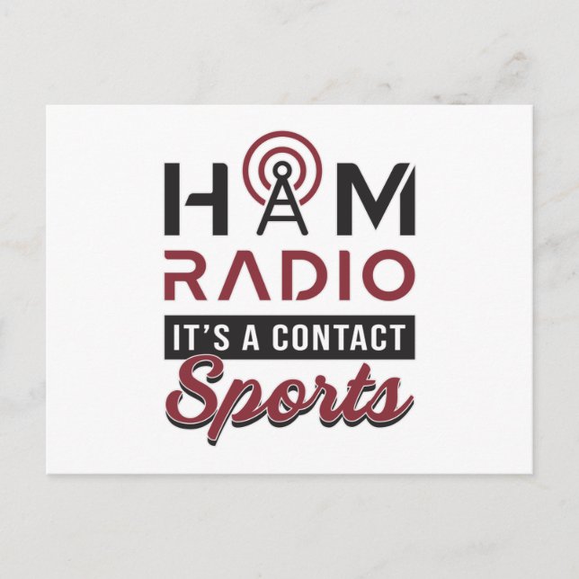 Postal HAM Radio Operator Amateur Code Antenna Gift Idea (Anverso)