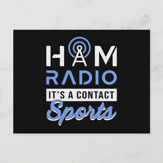 Postal HAM Radio Operator Antenna Amateur Code Gift Idea (Anverso)