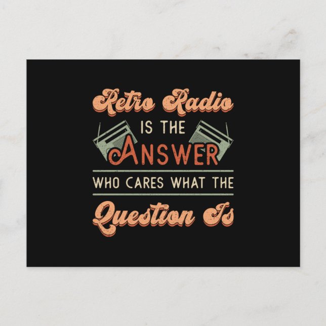 Postal HAM Radio Operator Antenna Frecuencia Regalo Amate (Anverso)