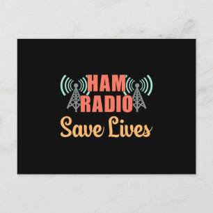 Postal HAM Radio Operator Frecuencia Antena Regalo Amateu