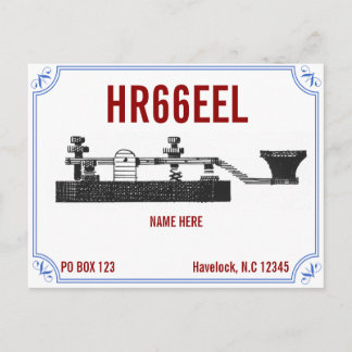 Postal Ham Radio QSL Card Amateur Operadores Contactos