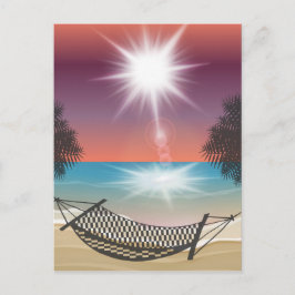 Postal Hamaca en la playa Sunny Sky Zen