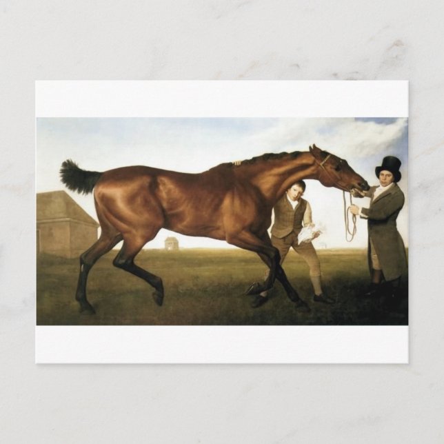 Postal Hambletonian por George Stubbs (Anverso)