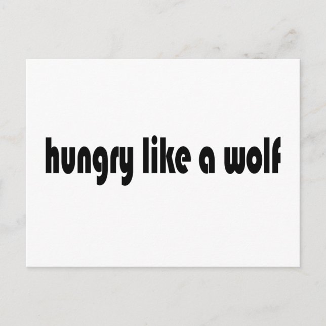 Postal Hambre Como Un Lobo (Anverso)