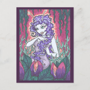 Postal Hambre Jardín Carnívoro Planta Fairy Art Imprimir