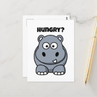 Hambrientos Hippo Graciosos Niños Hippopótamo Pers