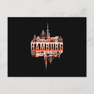 Postal Hamburg Alemania City Cityscape Idea de regalo div