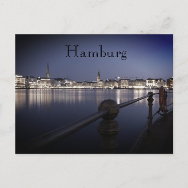Postal Hamburg Binnenalster Postkarte (Anverso)