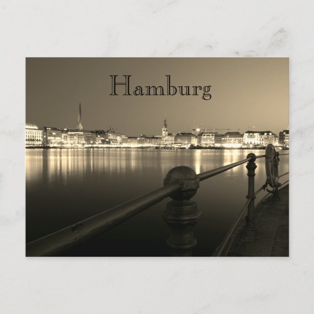 Postal Hamburg Binnenalster Postkarte (Anverso)