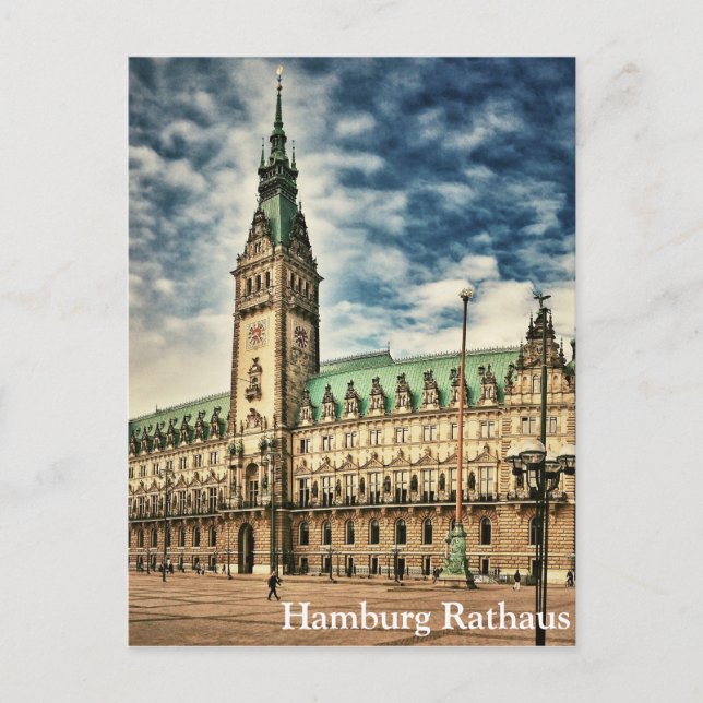 Postal Hamburg Rathaus, Alemania (Anverso)