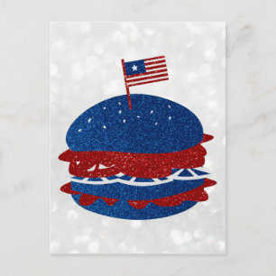 Postal Hamburger 4 de Julio Brillante