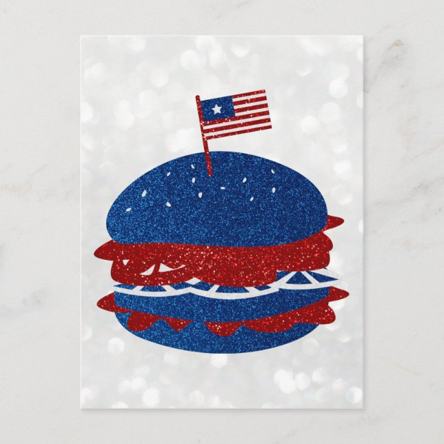 Postal Hamburger 4 de Julio Brillante (Anverso)
