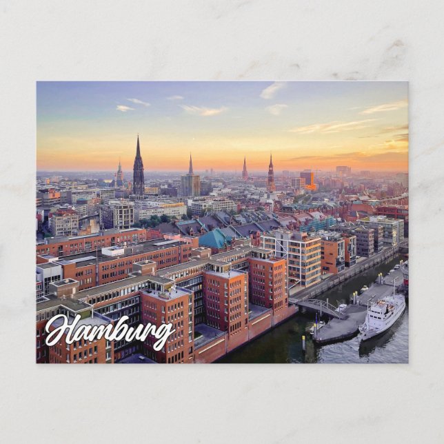Postal Hamburgo, Alemania (Anverso)