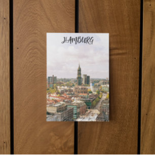 Postal Hamburgo Alemania Hansestadt City View