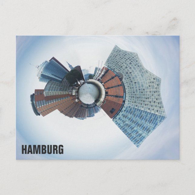 Postal Hamburgo Alemania Línea aérea de la ciudad Panoram (Anverso)
