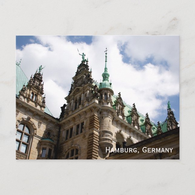 Postal Hamburgo Alemania Rathaus Postcard (Anverso)