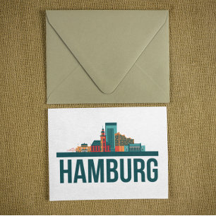 Postal Hamburgo Alemania Skyline Cityscape
