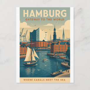 Postal HAMBURGO — Puerta al Mundo