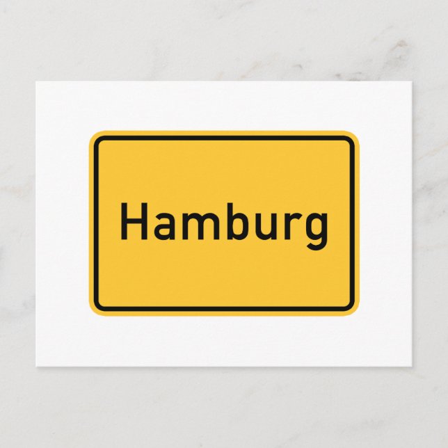 Postal Hamburgo, Rótulo vial de Alemania (Anverso)