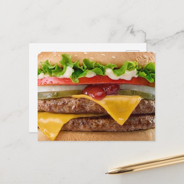 Postal Hamburguesa con queso (Anverso/Reverso In Situ)