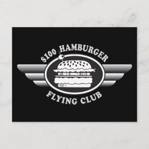Postal Hamburguesa de 100 dólares - Club de vuelo