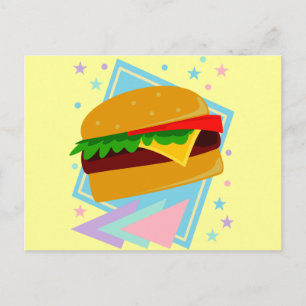 Postal Hamburguesa Deliciosa Monada