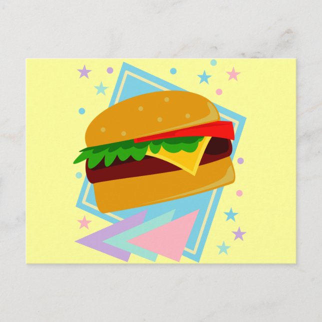 Postal Hamburguesa Deliciosa Monada (Anverso)