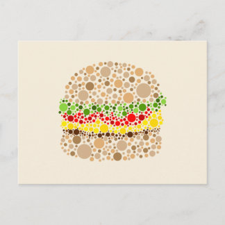 Postal Hamburguesa en puntos