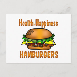Postal Hamburguesas de Felicidad por la Salud