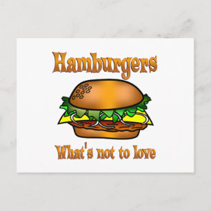 Postal Hamburguesas para amar