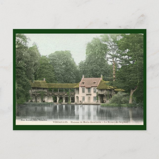 Postal Hameau de Marie Antionette, Versalles, Francia Vin (Anverso)