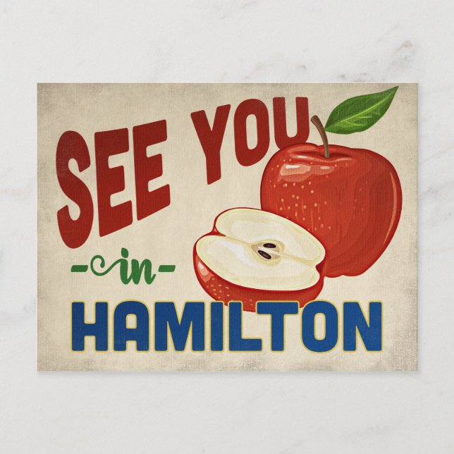 Postal Hamilton Ohio Apple - Viajes de época (Anverso)