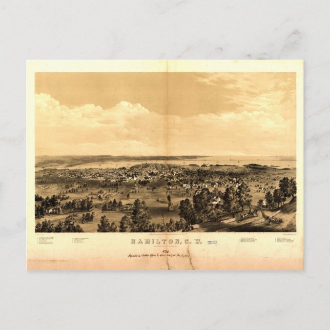 Postal Hamilton, Ontario (Canadá) (1859) (Anverso)