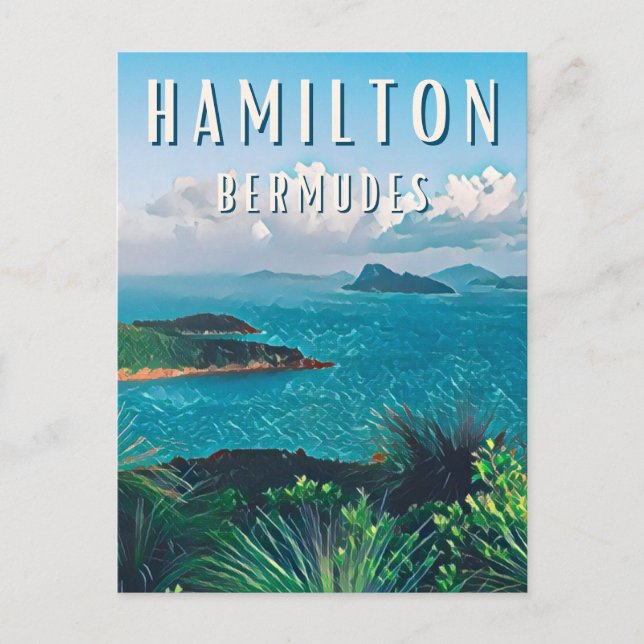 Postal Hamilton : Perle des Bermudes (Anverso)