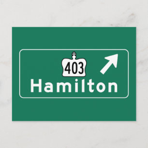Postal Hamilton, Rótulo de Carretera de Canadá