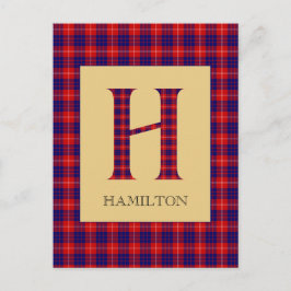 Postal Hamilton Tartan Monogram H