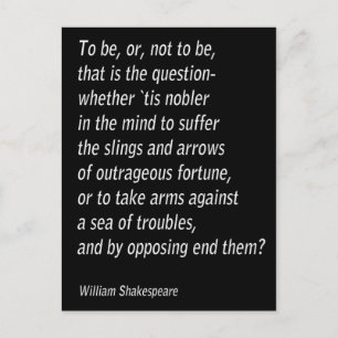 Postal "Hamlet" de William Shakespeare