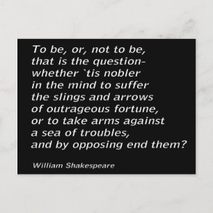 Postal "Hamlet" de William Shakespeare